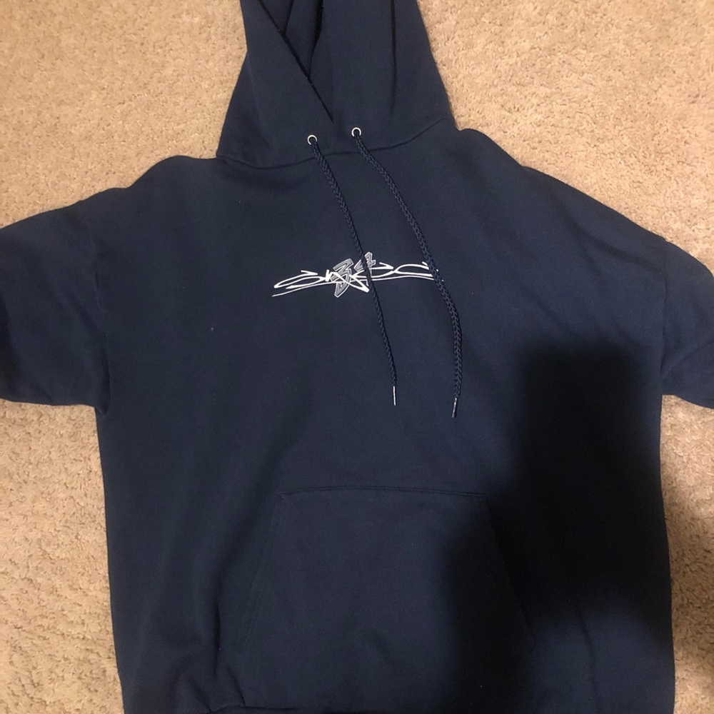 Dark Blue graphic design hoodie
